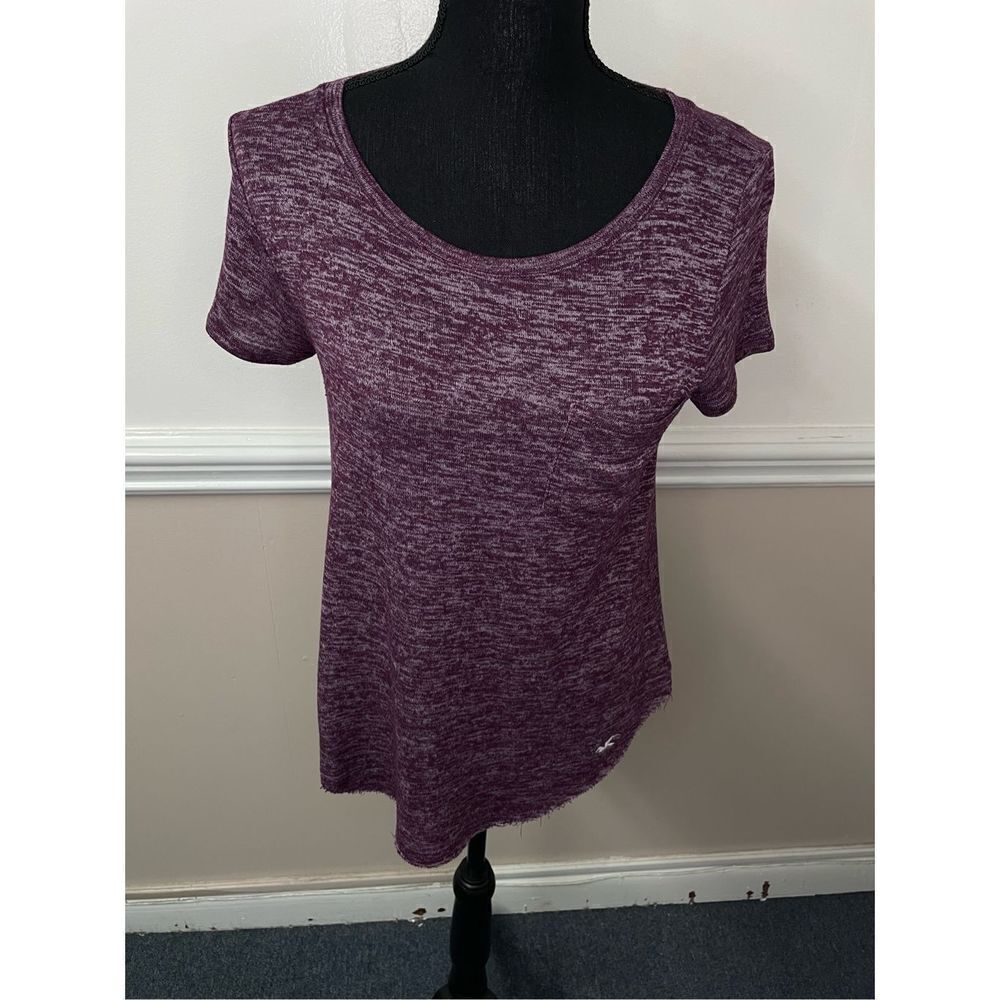 Hollister Must Have Collection Heather Purple Short Sleeve Pocket Tee Size XS